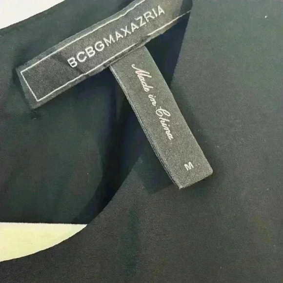 Women’s BCBG Elegant Black Sleeveless Chiffon Top with Embellished Straps - Picture 7 of 7